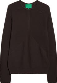 EMILY DAWN LONG Ribcage Cotton Crewneck Sweater