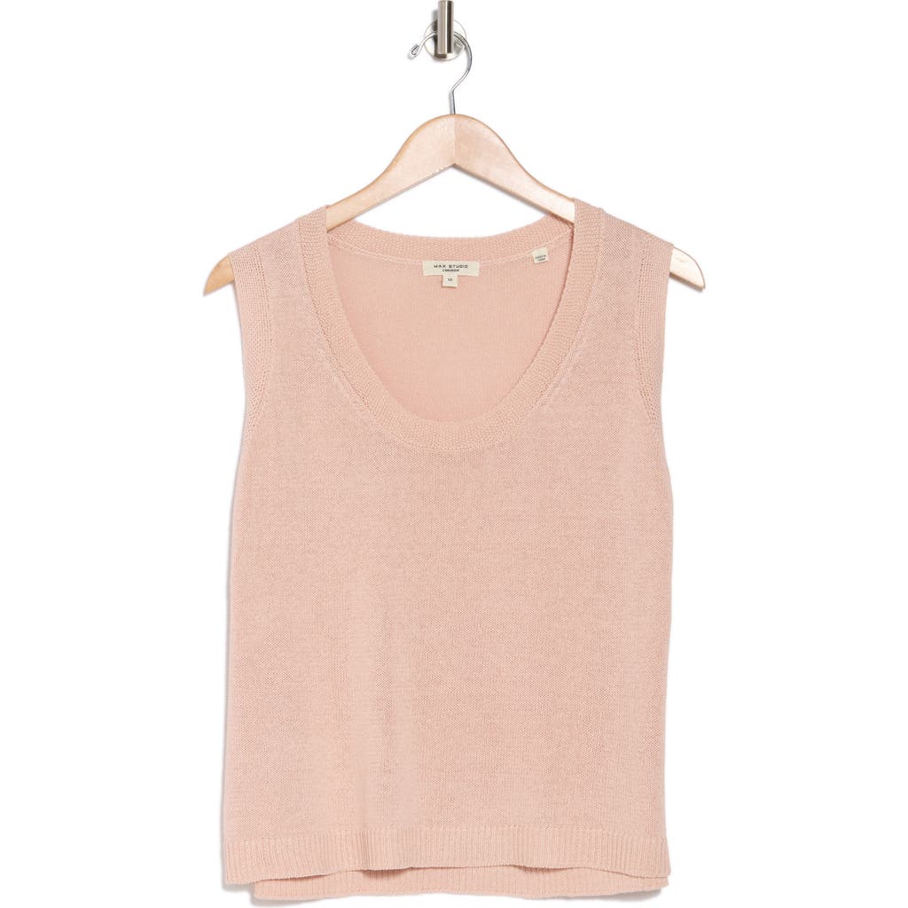 Max Studio Sleeveless Sweater Tank In Blush