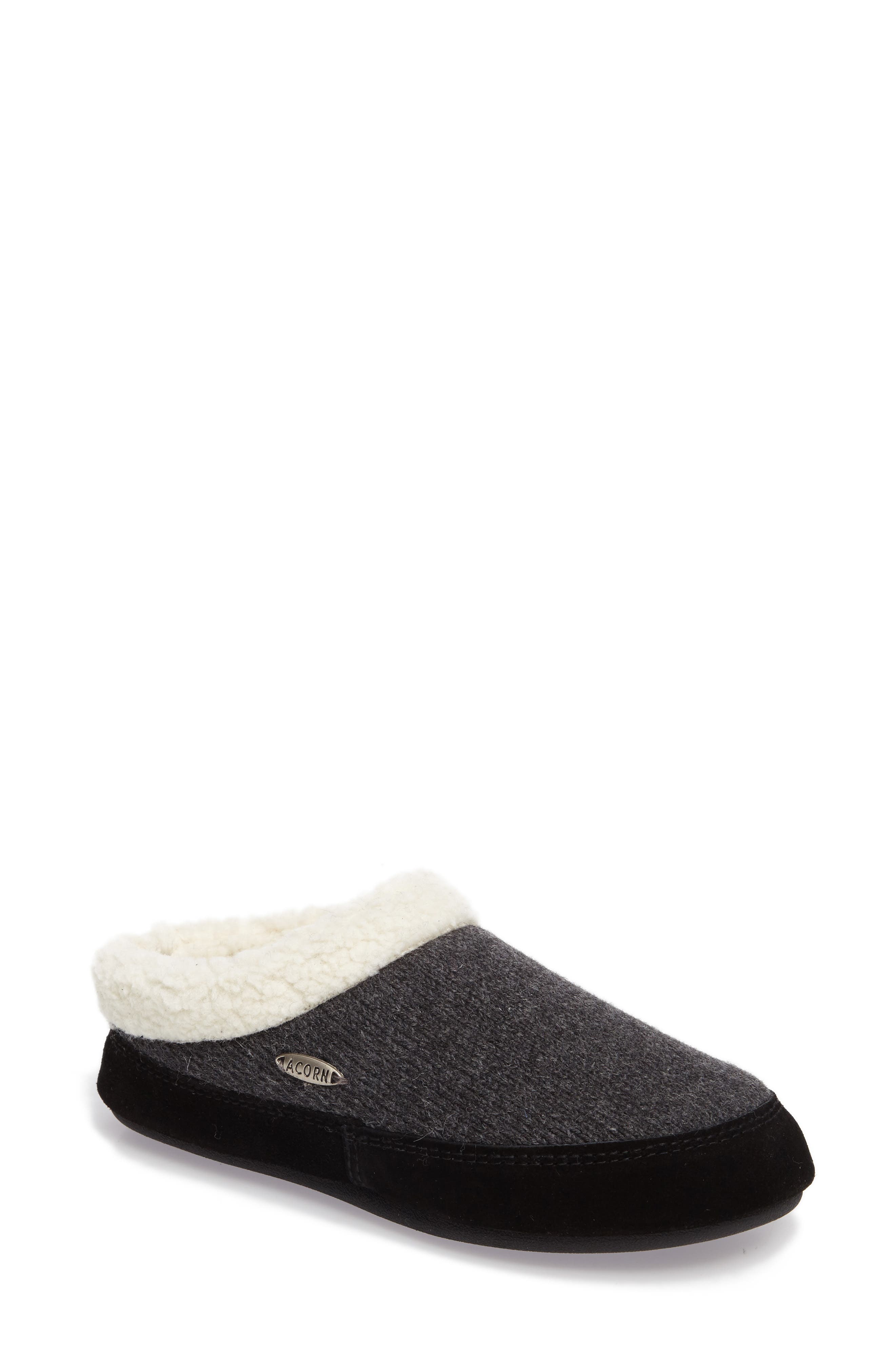 Acorn Faux Fur Mule Slipper, Main, color, 
