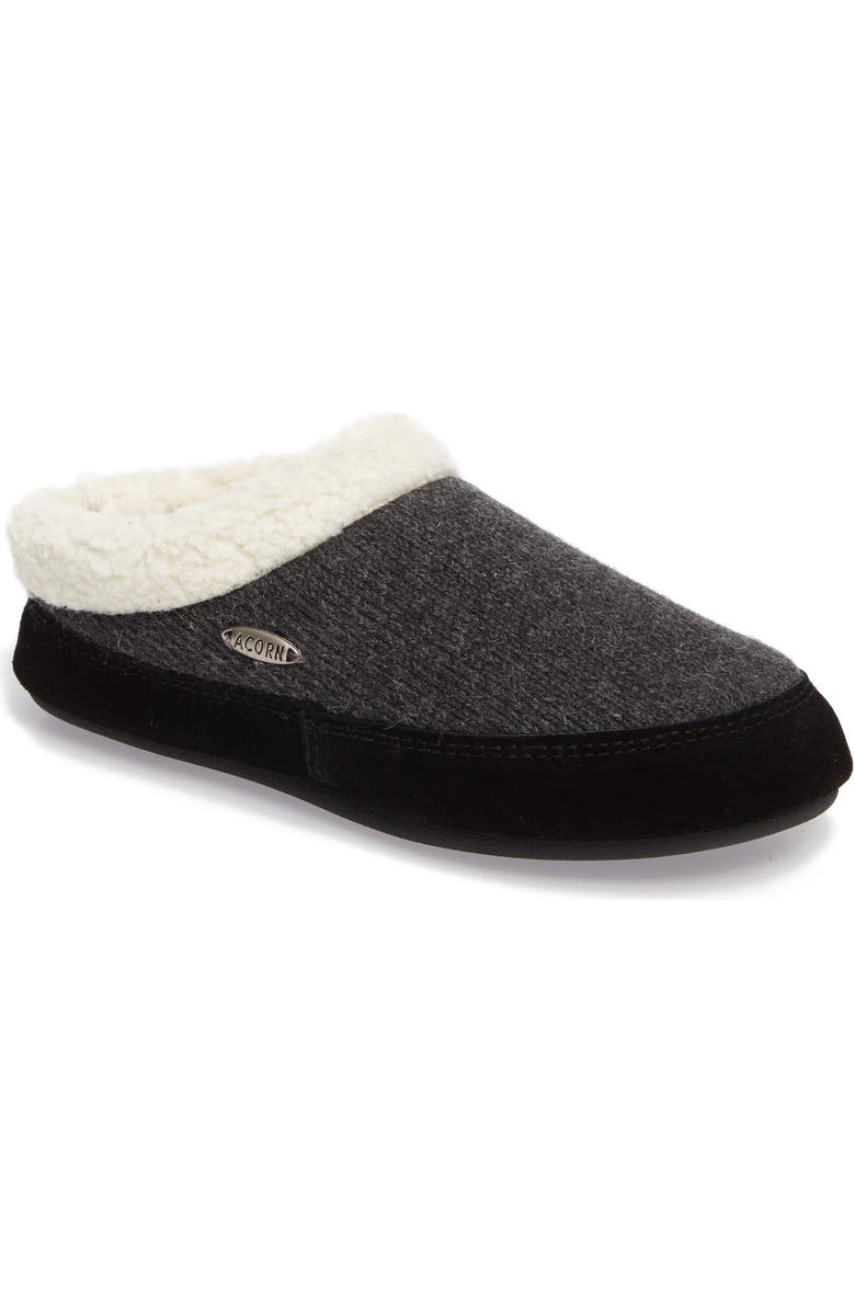 Acorn Faux Fur Mule Slipper, Main, color,