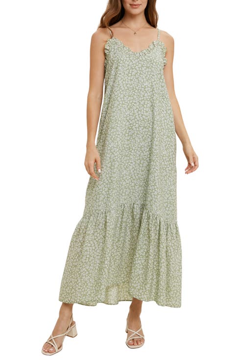 Floral Ruffle Maxi Dress