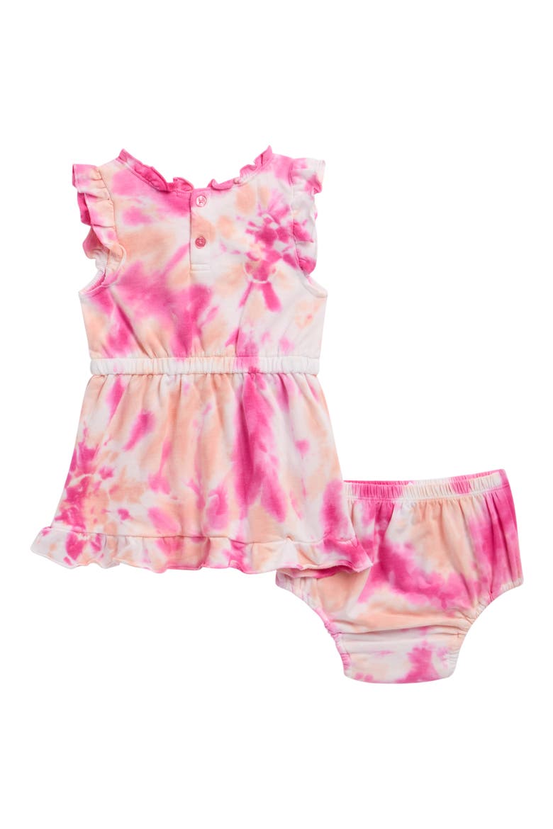 Hibiscus Tie Dye Dress & Bloomers Set, Alternate, color, HBISCUS TIE DYE