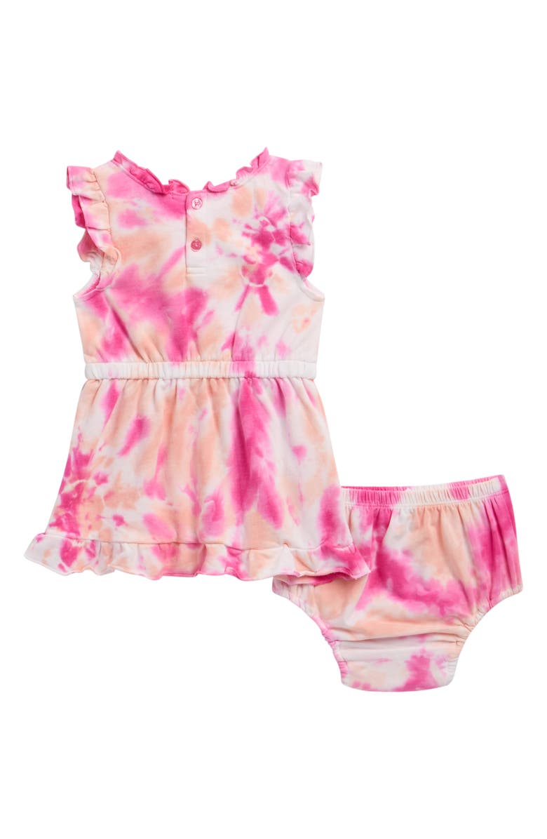 Splendid Hibiscus Tie Dye Dress & Bloomers Set, Alternate, color, Hbiscus Tie Dye
