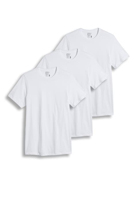 Men's 100% Cotton Classic Crew Neck Undershirt - 3 Pack
