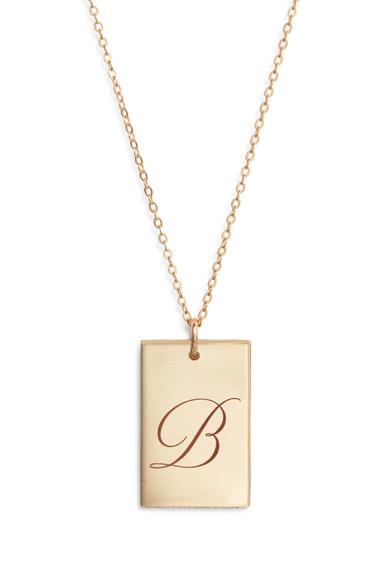 Stella Initial Pendant Necklace, Main, color, GOLD / B