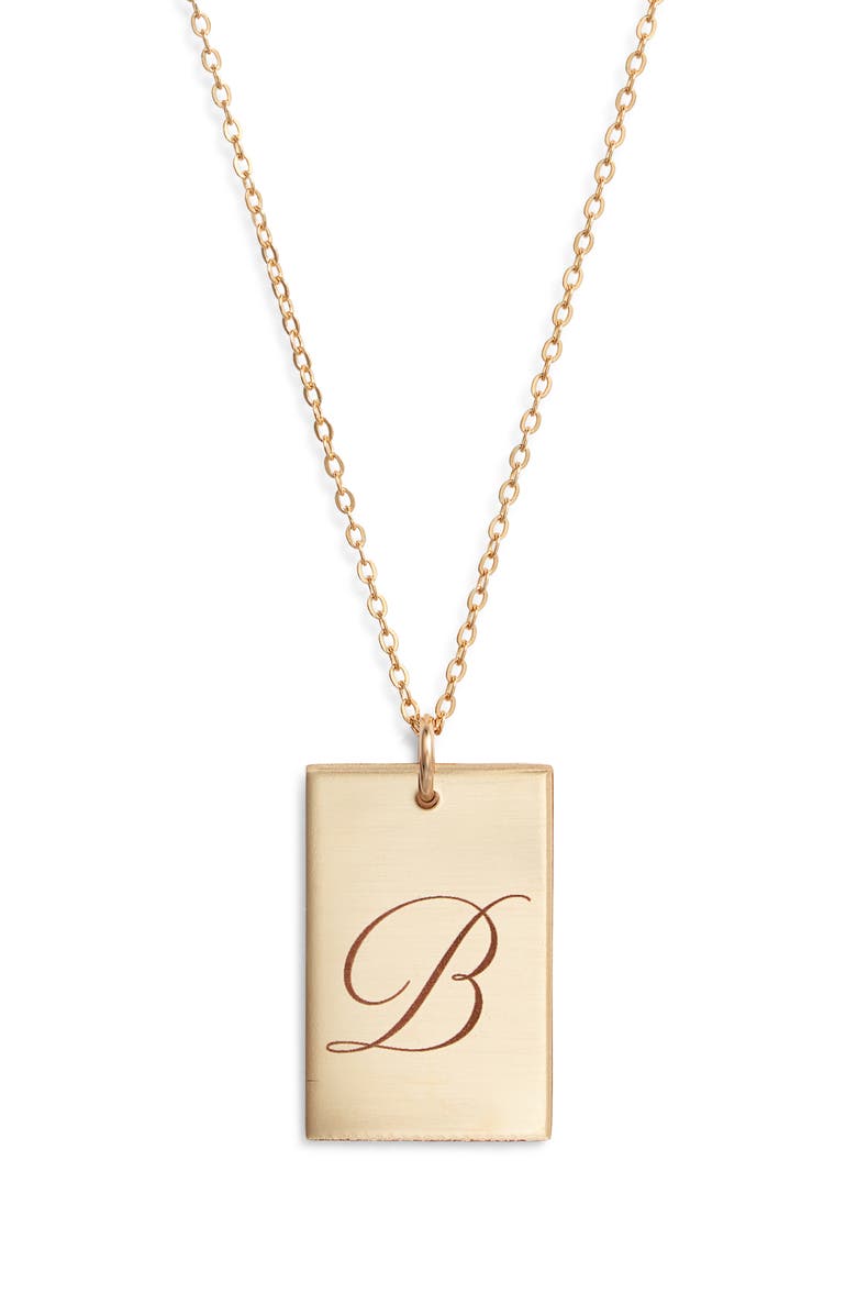 Set & Stones Stella Initial Pendant Necklace, Main, color, Gold / B
