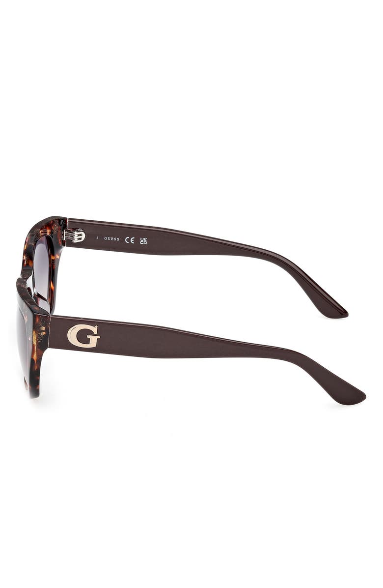 GUESS Geometric Sunglasses, Alternate, color, Dark Havana / Gradient Smoke