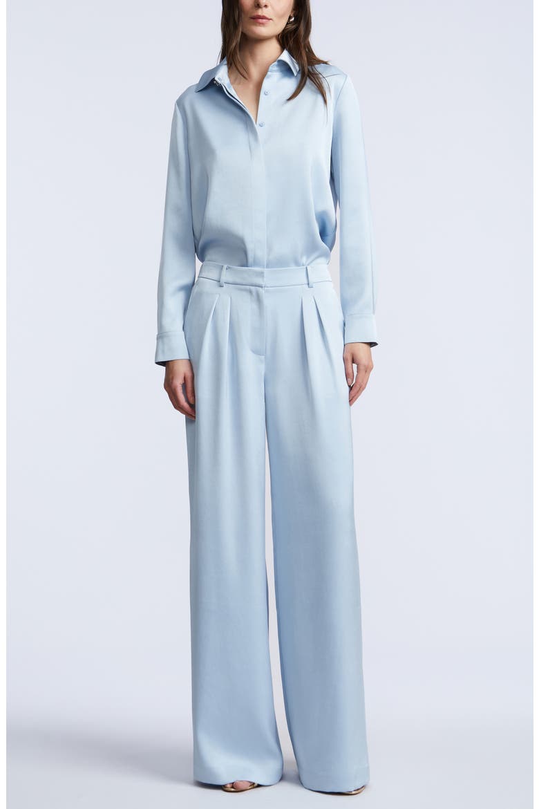 Relaxed Tailored Wide Leg Pants, Alternate, color, SKYWAY
