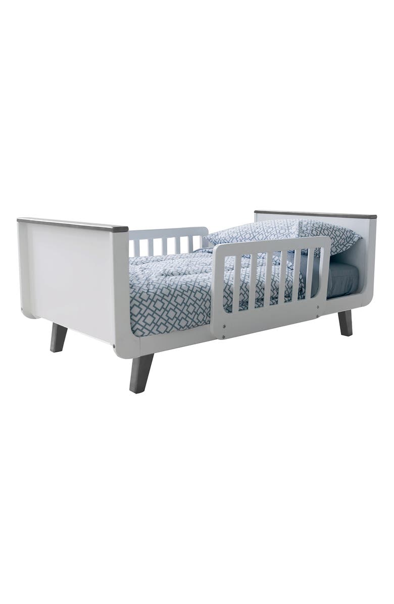 Little Partners Mod Toddler Bed, Main, color, White & Earl Grey