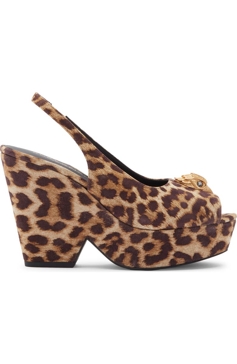 Kurt Geiger London Belgravia Platform Wedge Slingback Pump, Alternate, color, Open Brown