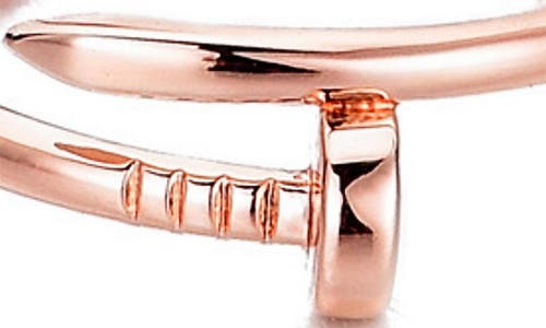 Adornia 14k Rose Gold Plated Nail Ring In Gold