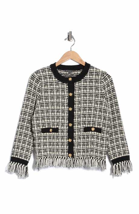 Tweed Fringe Cardigan