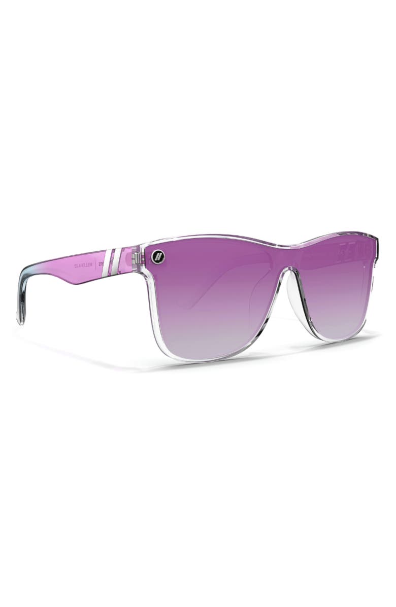 Blenders Eyewear Millenia X2 99mm Polarized Square Sunglasses, Alternate, color, Berry Loud