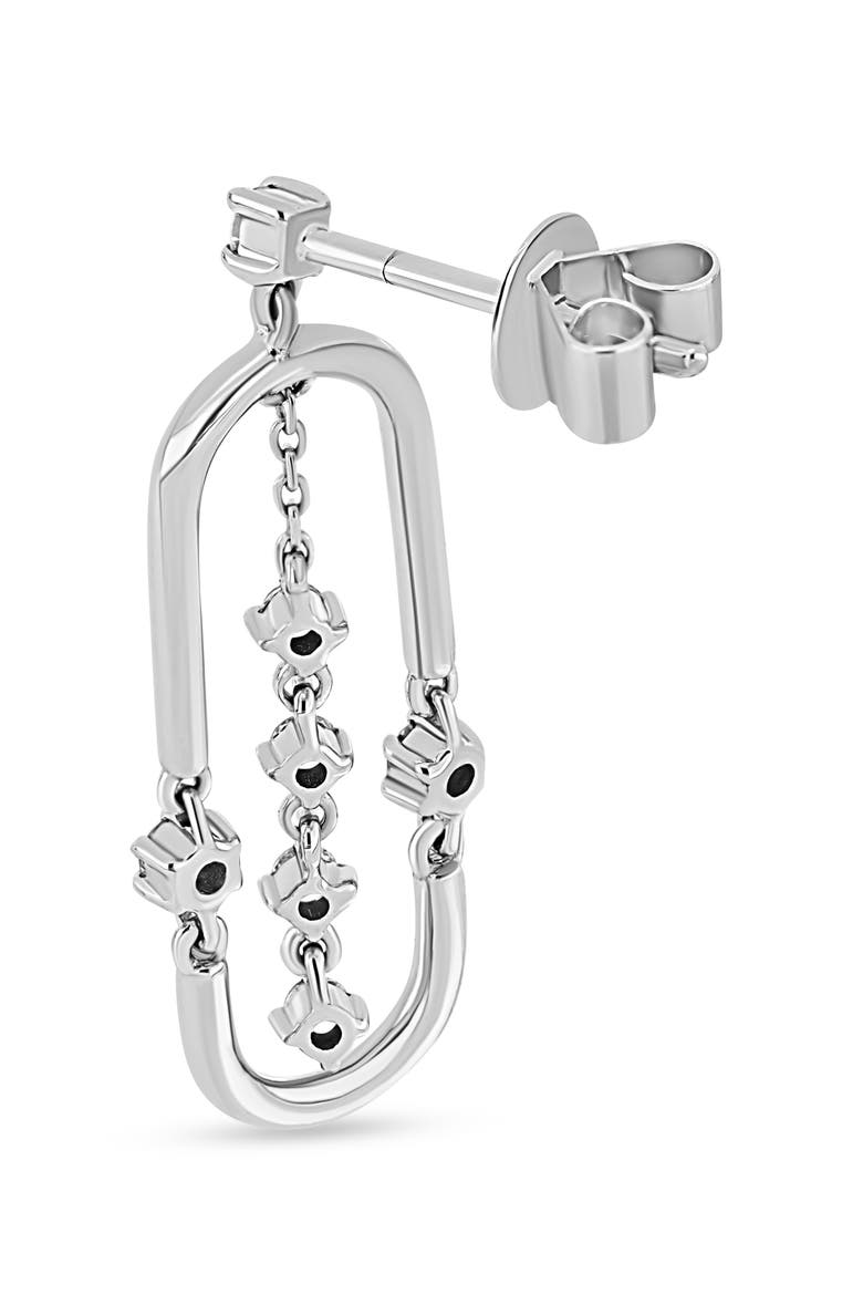 18K Gold Liora Diamond Drop Earrings, Alternate, color, 18K WHITE GOLD/ DIAMOND