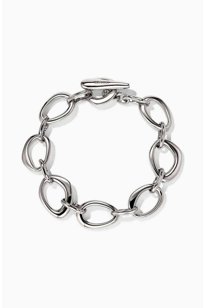 Dôme Ripple Chain Bracelet, Main, color, Sterling Silver