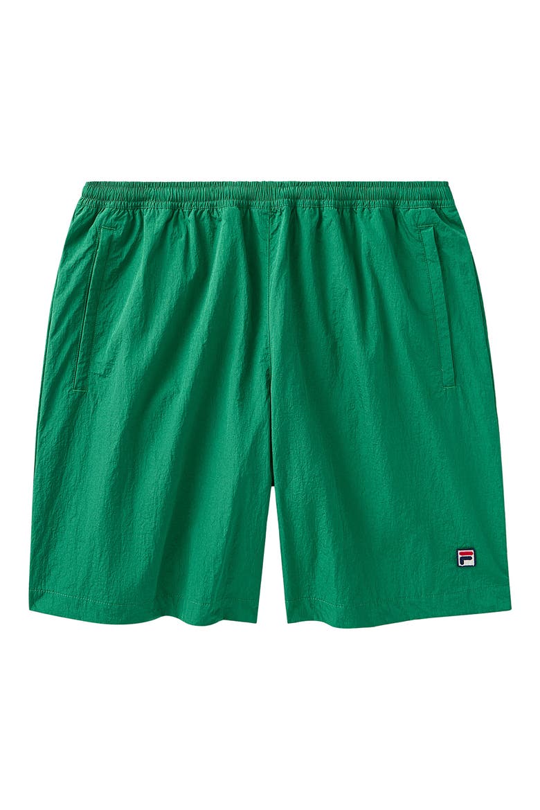 x Hailey Nylon Crinkle Shorts, Alternate, color, FILA GREEN