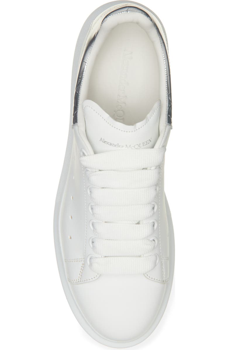 McQueen Oversized Sneaker, Alternate, color, White/ Silver