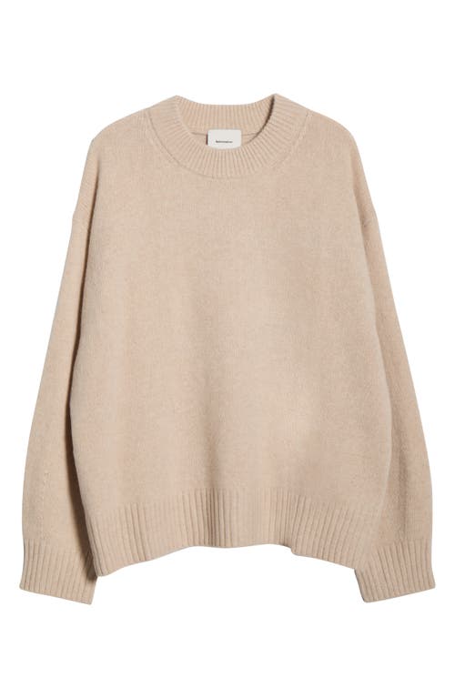 Reformation Cove Oversize Crewneck Cashmere Blend Sweater In Neutral