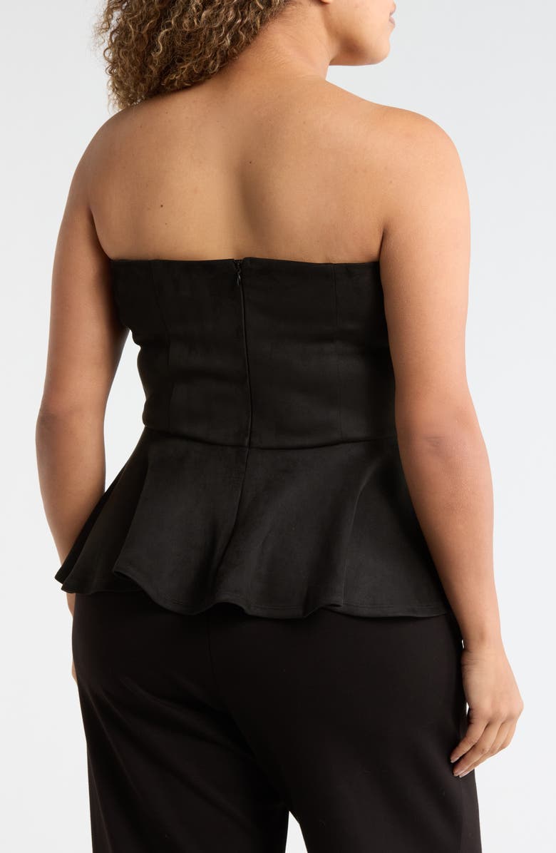 BY DESIGN Danger Faux Suede Top, Alternate, color, Jet Black