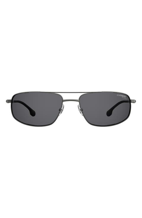 8036/S 62mm Polarized Rectangular Aviator Sunglasses