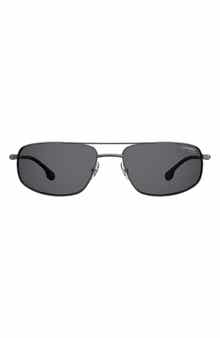 8036/S 62mm Polarized Rectangular Aviator Sunglasses