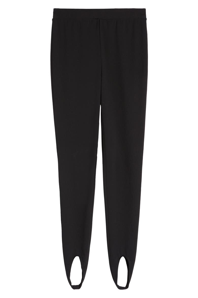 High Waist Stirrup Leggings, Alternate, color, BLACK