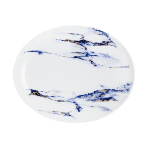 Marble Azure 12 Inch Oval Platter