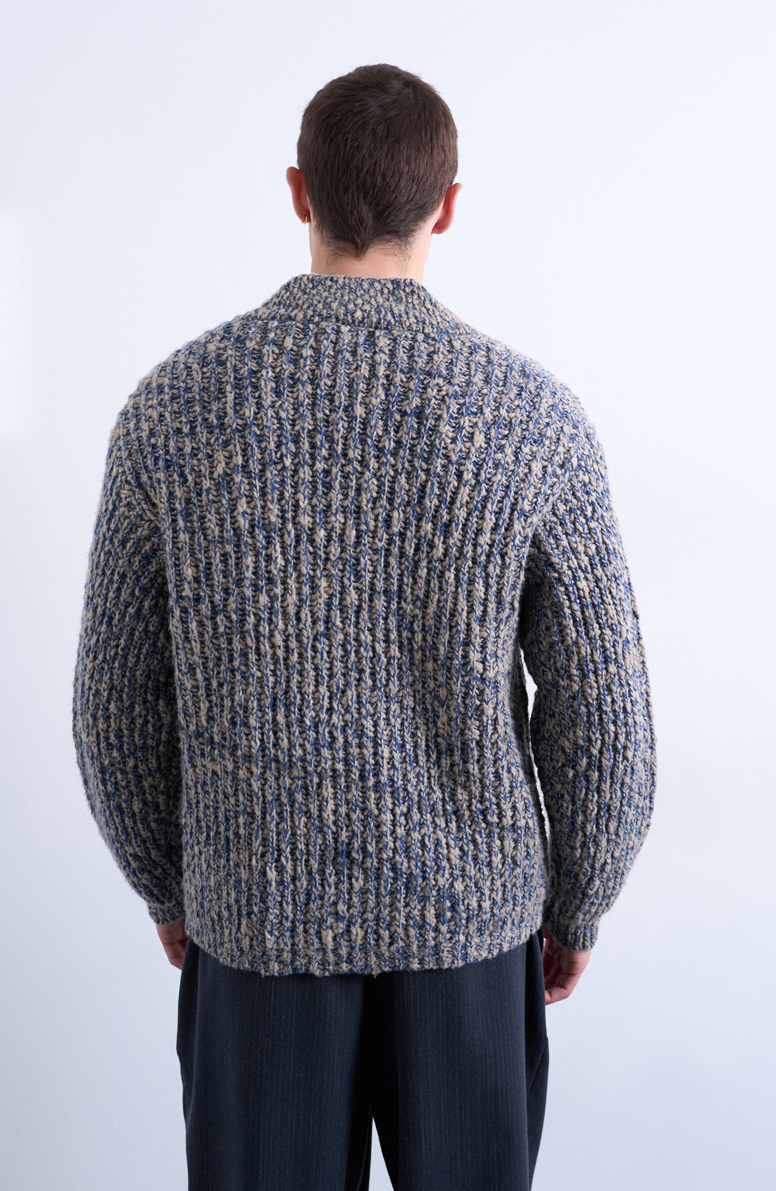 Marled Chunky V-Neck Cardigan - image 2