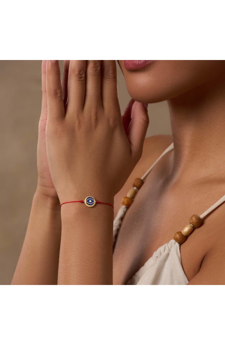 Karma and Luck Intuitive Guardian Lapis Lazuli Evil Eye Red String Bracelet, Alternate, color, Red/Blue