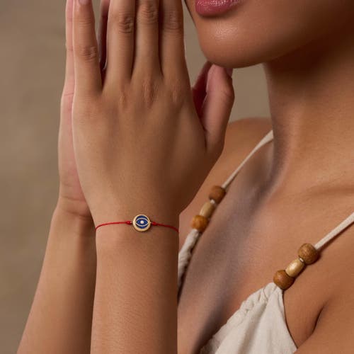 Karma And Luck Intuitive Guardian Lapis Lazuli Evil Eye Red String Bracelet In Multi