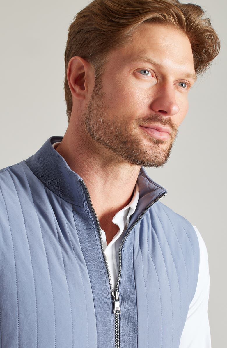 Rhone Skyline Quilted Vest, Alternate, color, Folkstone Gray