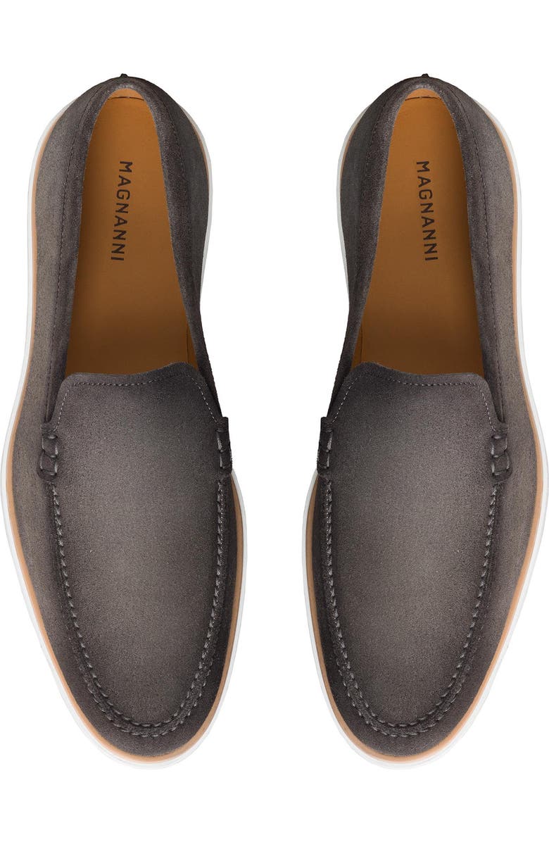 Magnanni Lourenco Loafer, Alternate, color, Grey Suede