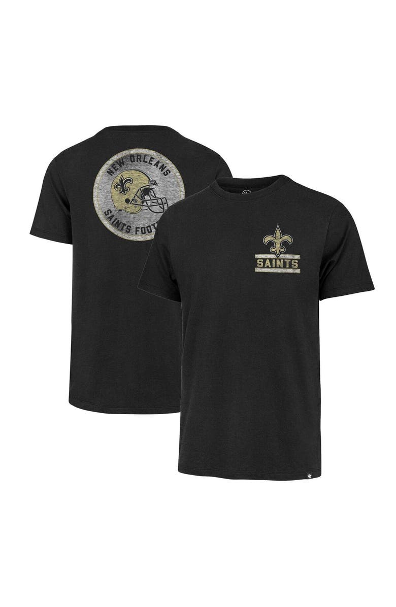 '47 Men's '47 Black New Orleans Saints Open Field Franklin T-Shirt, Main, color,