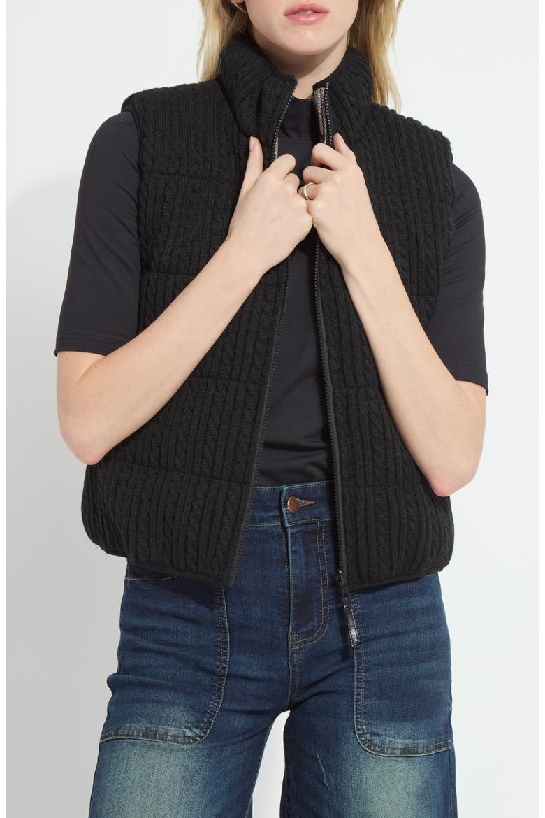Rowyn Reversible Puffer Vest, Alternate, color, DONEGAL TWEED