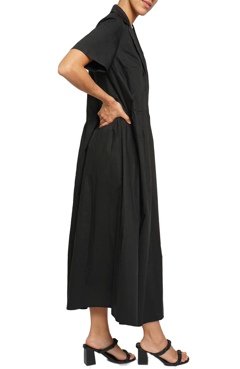 Know One Cares Notch Collar Midi Shirtdress, Alternate, color,