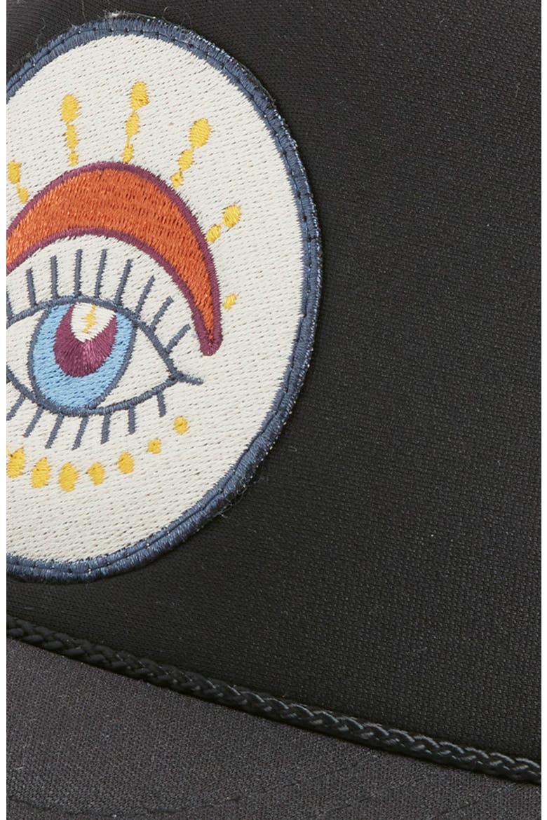 Third Eye Trucker Hat, Alternate, color, BLACK
