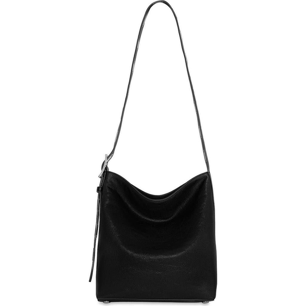 Rebecca Minkoff Crosby Leather Bucket Shoulder Bag In Black