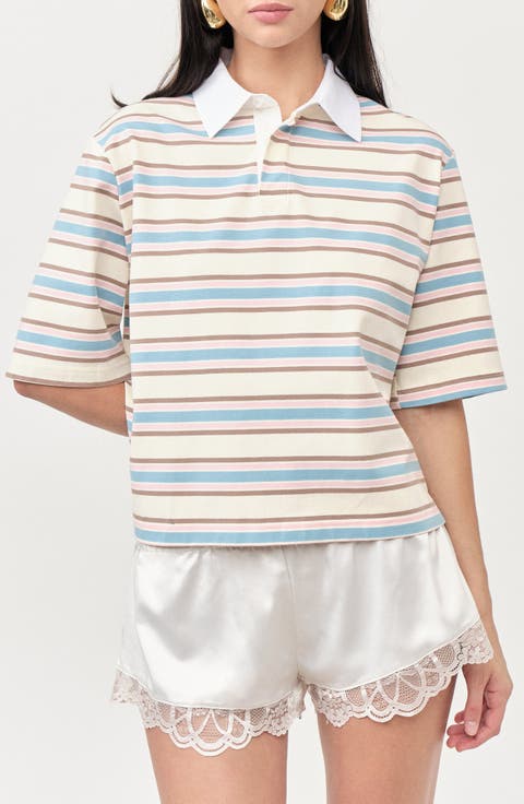 Frankie Stripe Stretch Cotton Polo