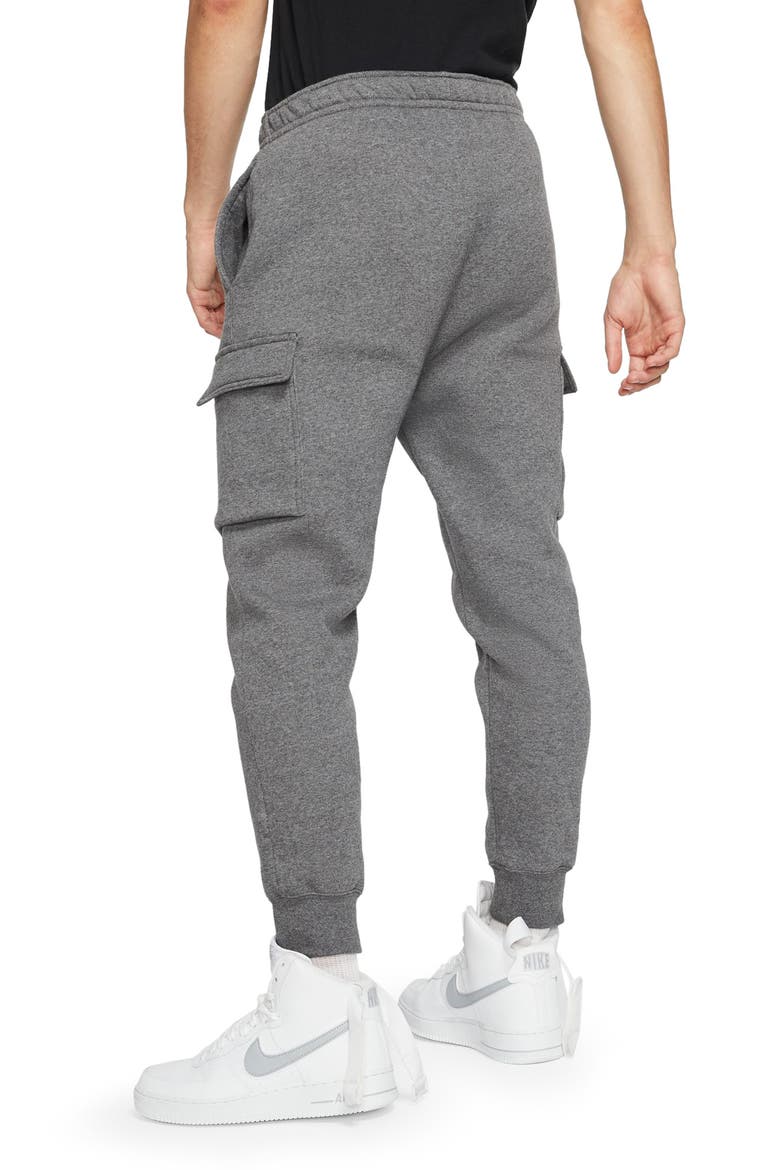 Club Fleece Cargo Pocket Joggers, Alternate, color, CHARCOAL/ WHITE