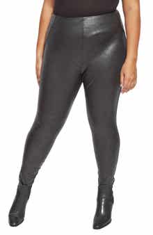 Matilda Foil High Waist Faux Leather Leggings