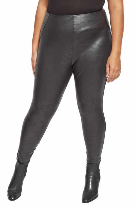 Matilda Foil High Waist Faux Leather Leggings