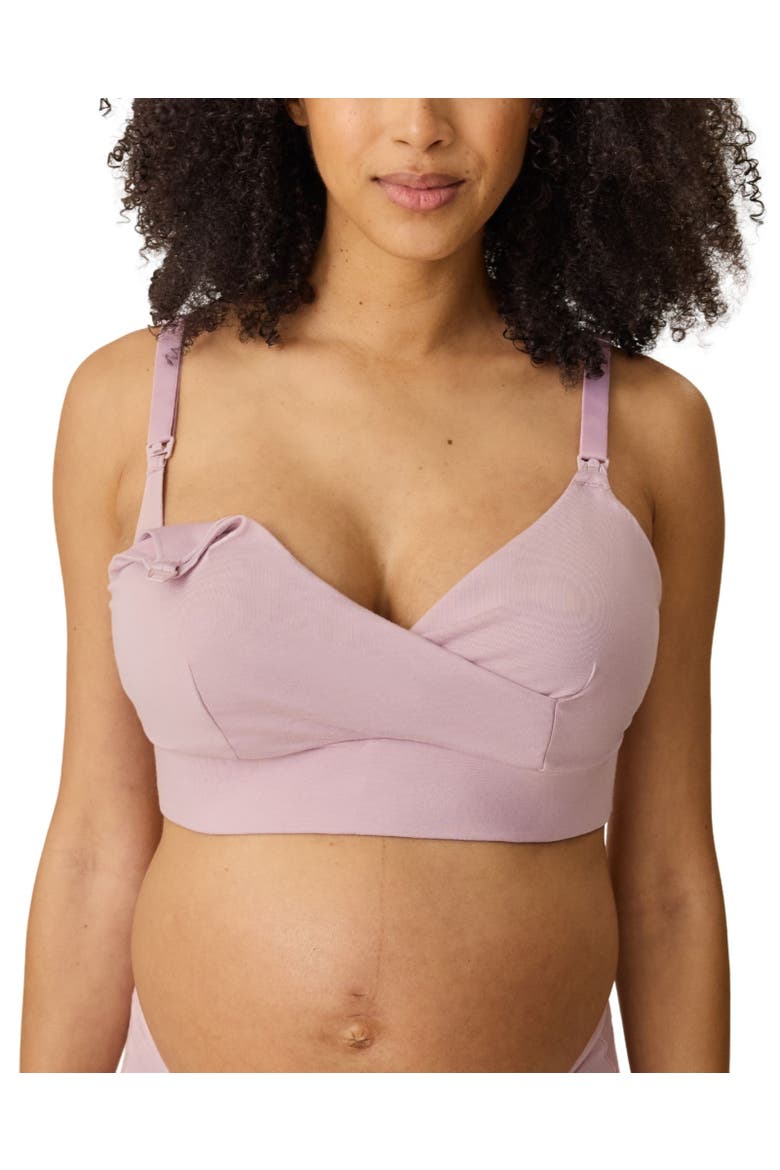 Softstretch Cotton Nursing Bra, Alternate, color, Lilac Mist