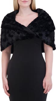 Eliza J Furbie Faux Fur Capelet