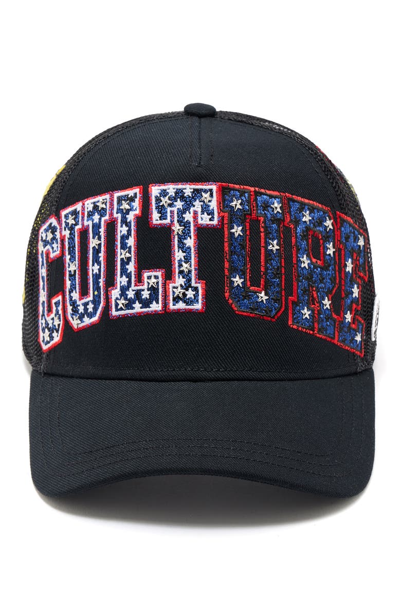 Mesh Back Trucker Baseball Cap, Main, color, BLACK