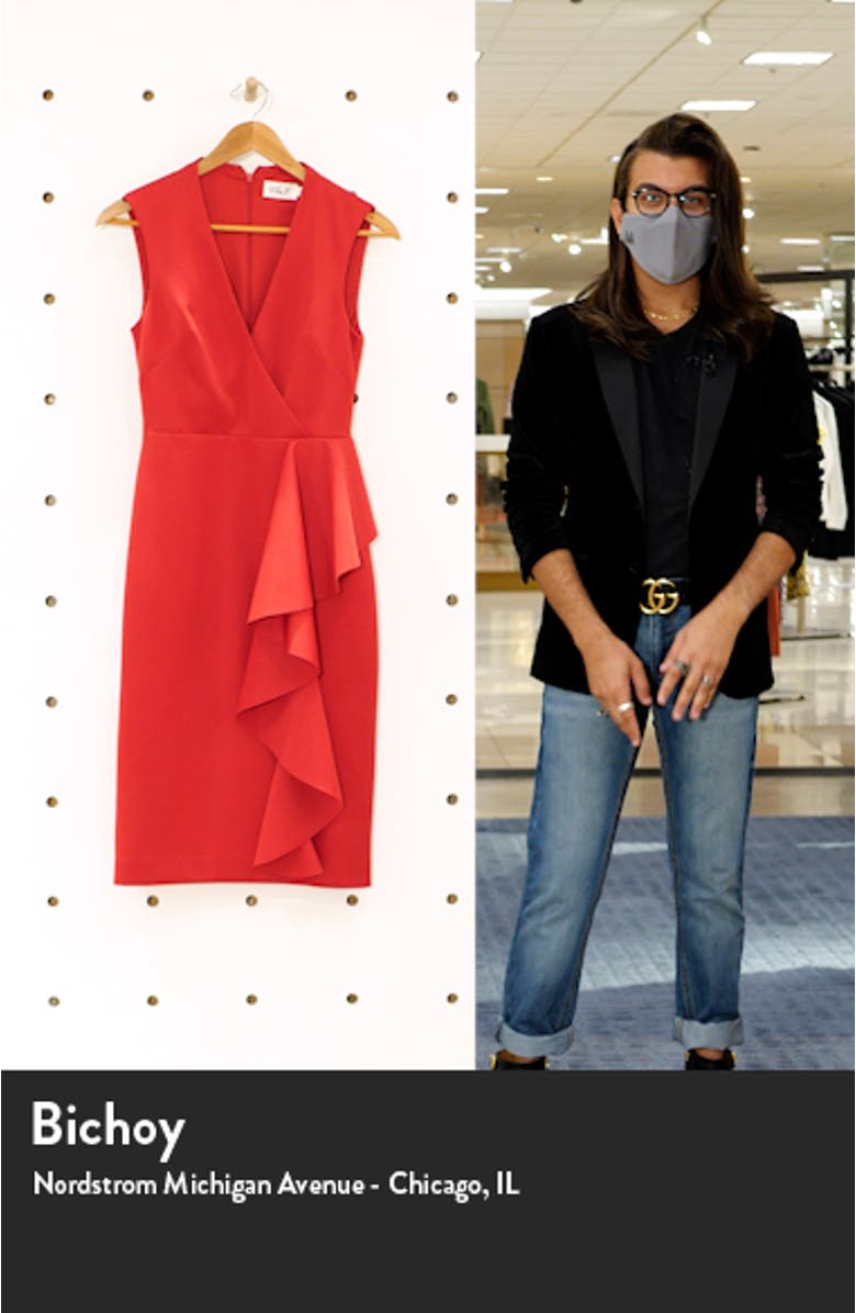 Ruffle Sleeveless Body-Con Cocktail Dress, sales video thumbnail