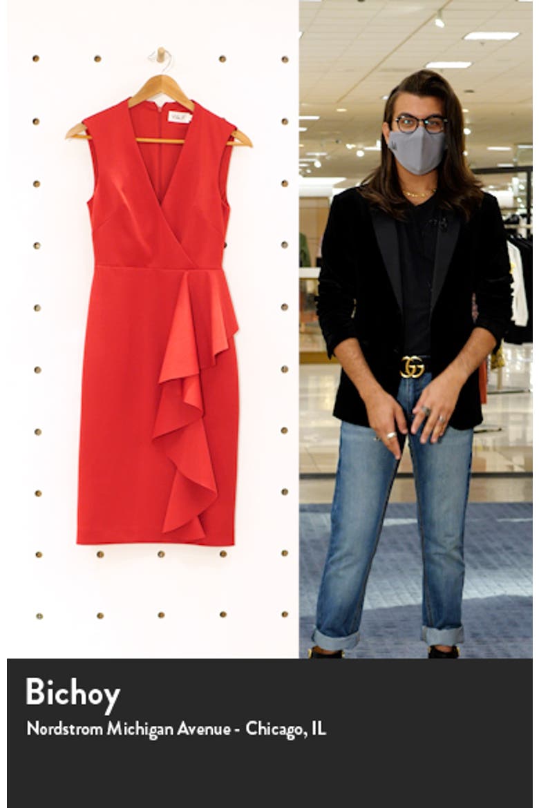 Ruffle Sleeveless Body-Con Cocktail Dress video