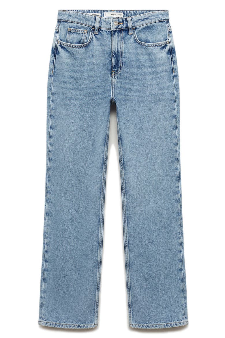 Mid Rise Straight Leg Jeans, Alternate, color, MEDIUM BLUE