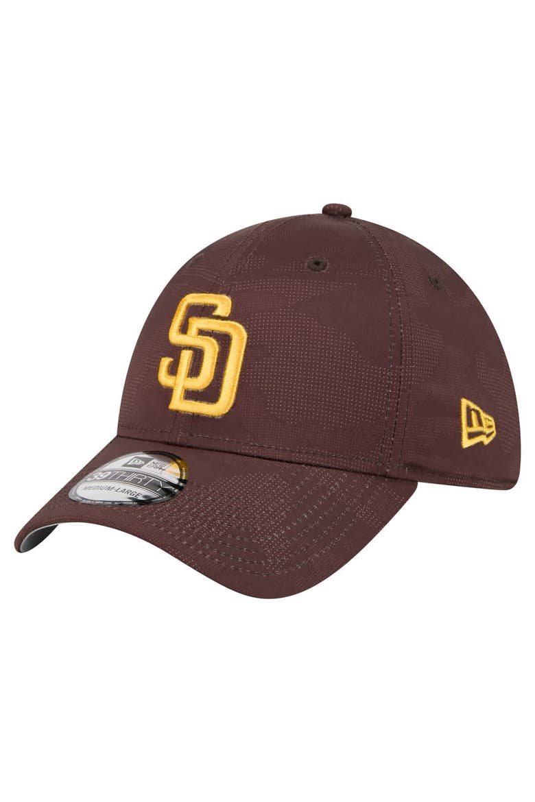 Men's New Era Brown San Diego Padres Tonal Camo 39THIRTY Flex Hat, Main, color, Brown
