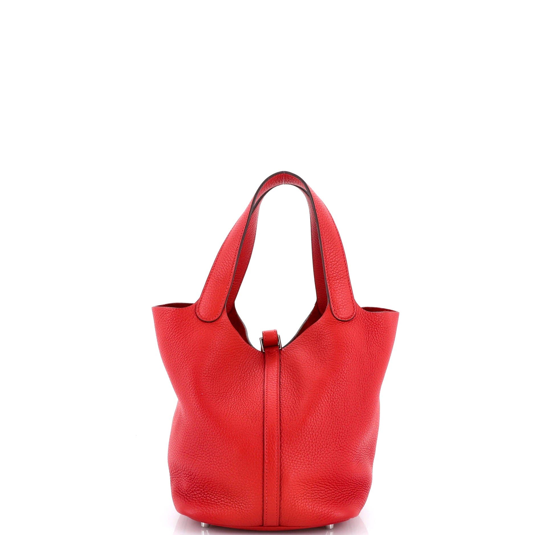 Pre-Owned Hermes Picotin Lock Bag Clemence MM, Alternate, color, Rouge Casaque