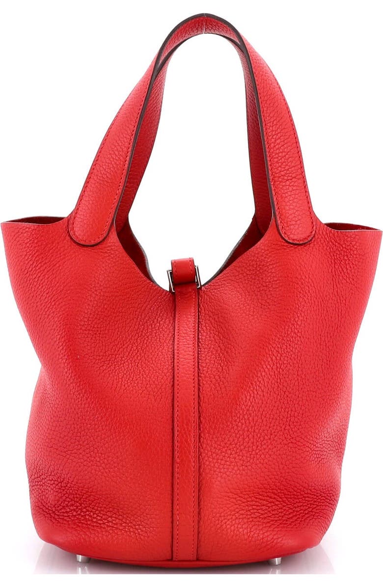 Pre-Owned Hermes Picotin Lock Bag Clemence MM, Alternate, color, Rouge Casaque